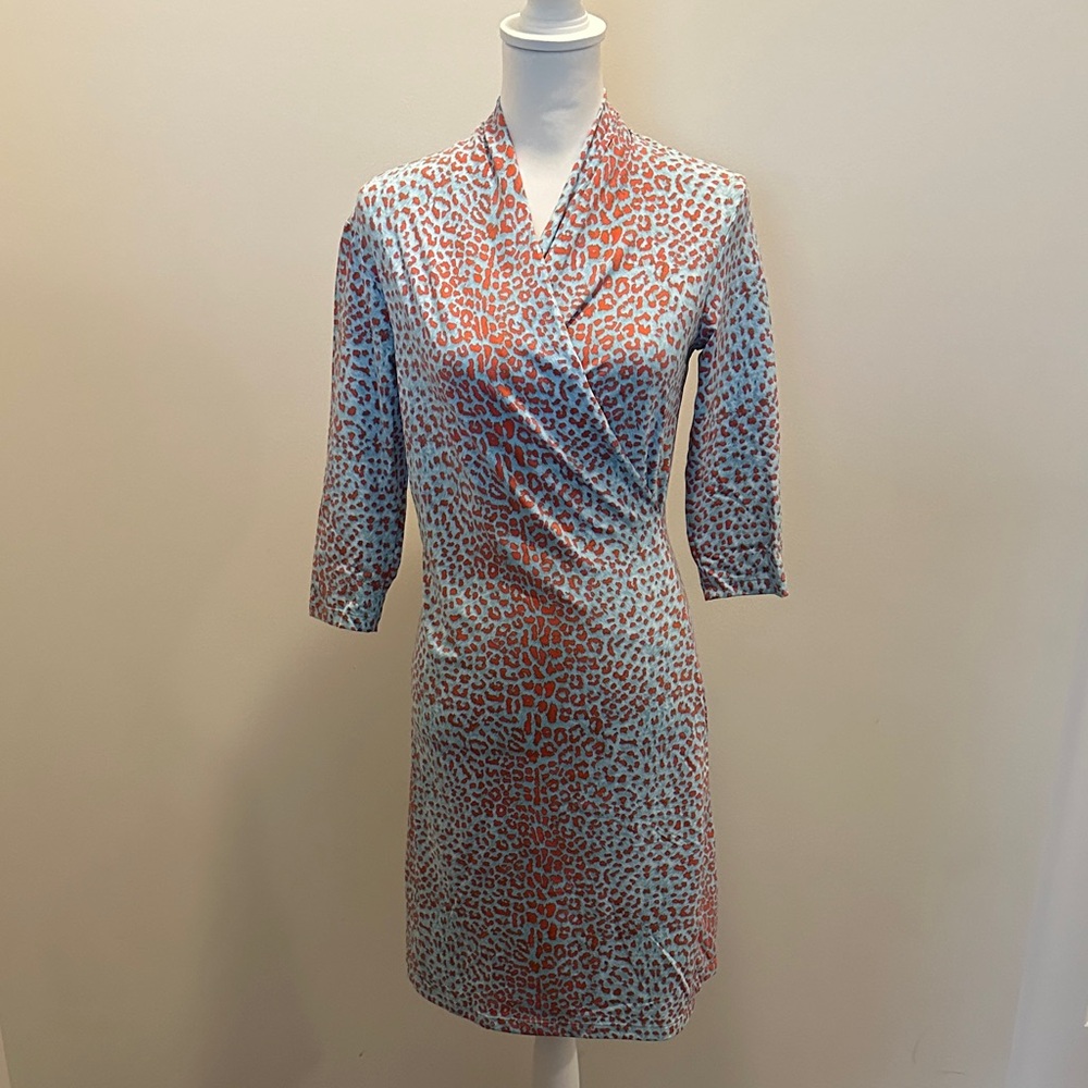 Stylish Leopard Print Wrap Dress